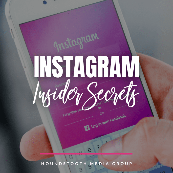 Instagram secrets with a phone for the background