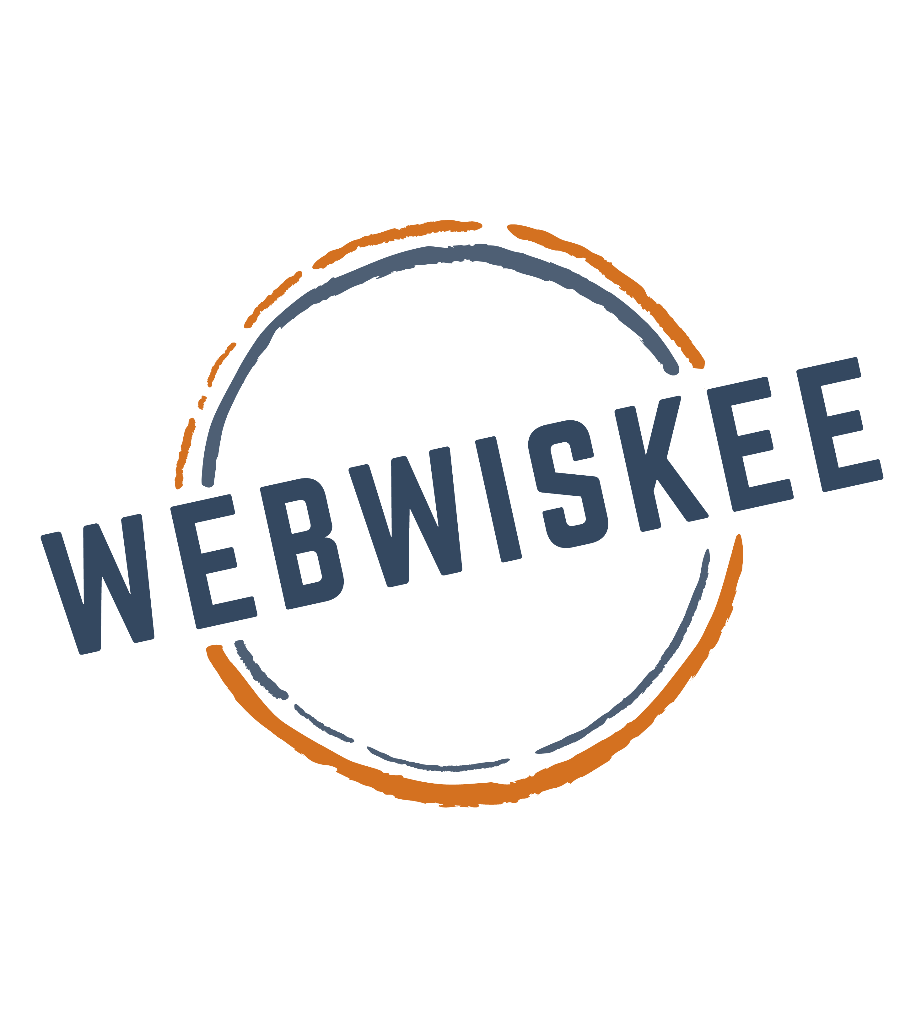 WebWiskee orange and blue logo
