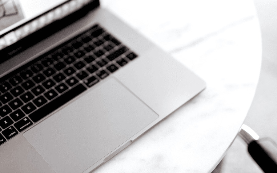 Laptop on a desk